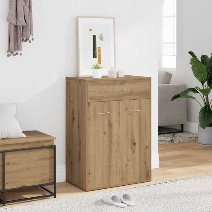 vidaXL Armoire à chaussures chêne artisanal bois dingénierie 855953