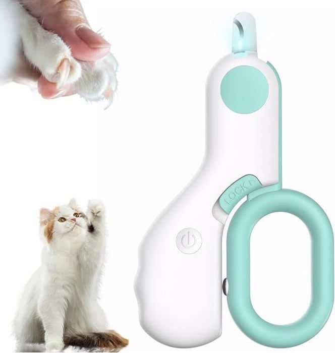 Meilleurs prix pour Coupe-griffes pour chiens et chats avec LED rechargeable par USB pour le soin des pattes des animaux de petite et moye COUPE ONGLES