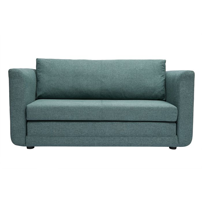 Miliboo - Canapé convertible 2 places en tissu vert de gris LEON Miliboo - Canapé convertible 2 places en tissu vert de gris LEON