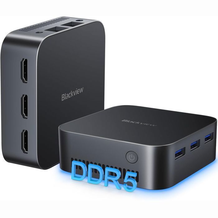 Blackview MP80 – Mini PC – 16Go DDR5 – 512Go SSD – Windows 11 Pro – Intel N97 3.6GHz – 4K HD – Double WiFi – Gigabit Ethernet -HDMI