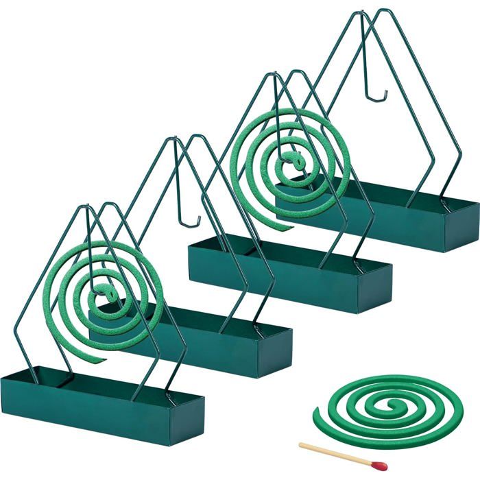 Support à Spirales Anti-moustique Muyohix - 4 Pièces En Acier, Sécurisé, Design Aéré, Pour Intérieur Et Extérieur