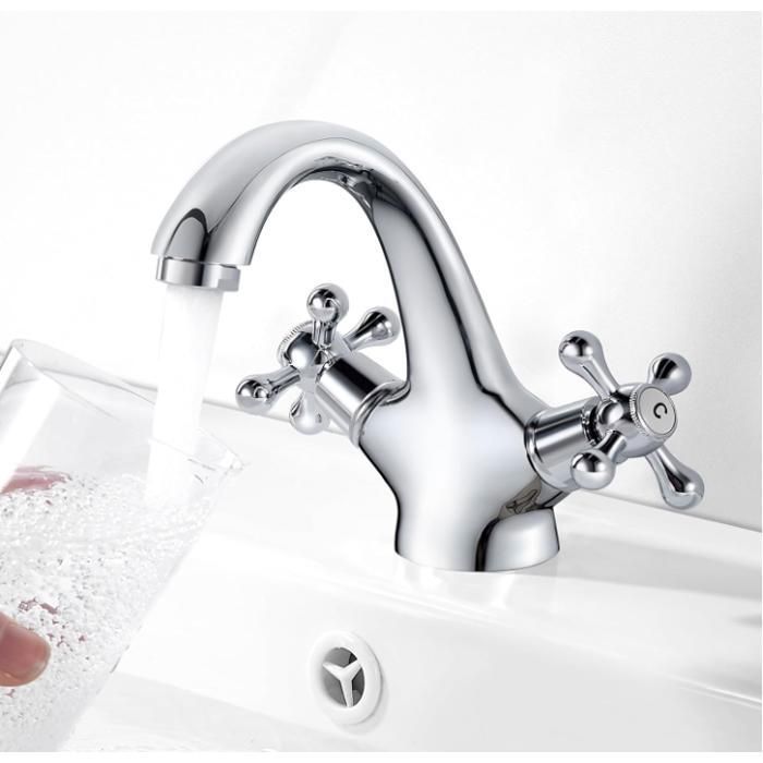Robinet De Lavabo Mitigeur Chromé Avec économie D'eau - Modèle Lyra L - Neuf