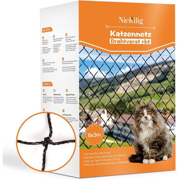 Comparer les prix de YSFMODE-Filet Renforcer Balcon Chat6X3M Filet Fenetre Sécurité Chat Sans Percer Pour BalconsTerrassesFenêtresLucarnes Et Porte