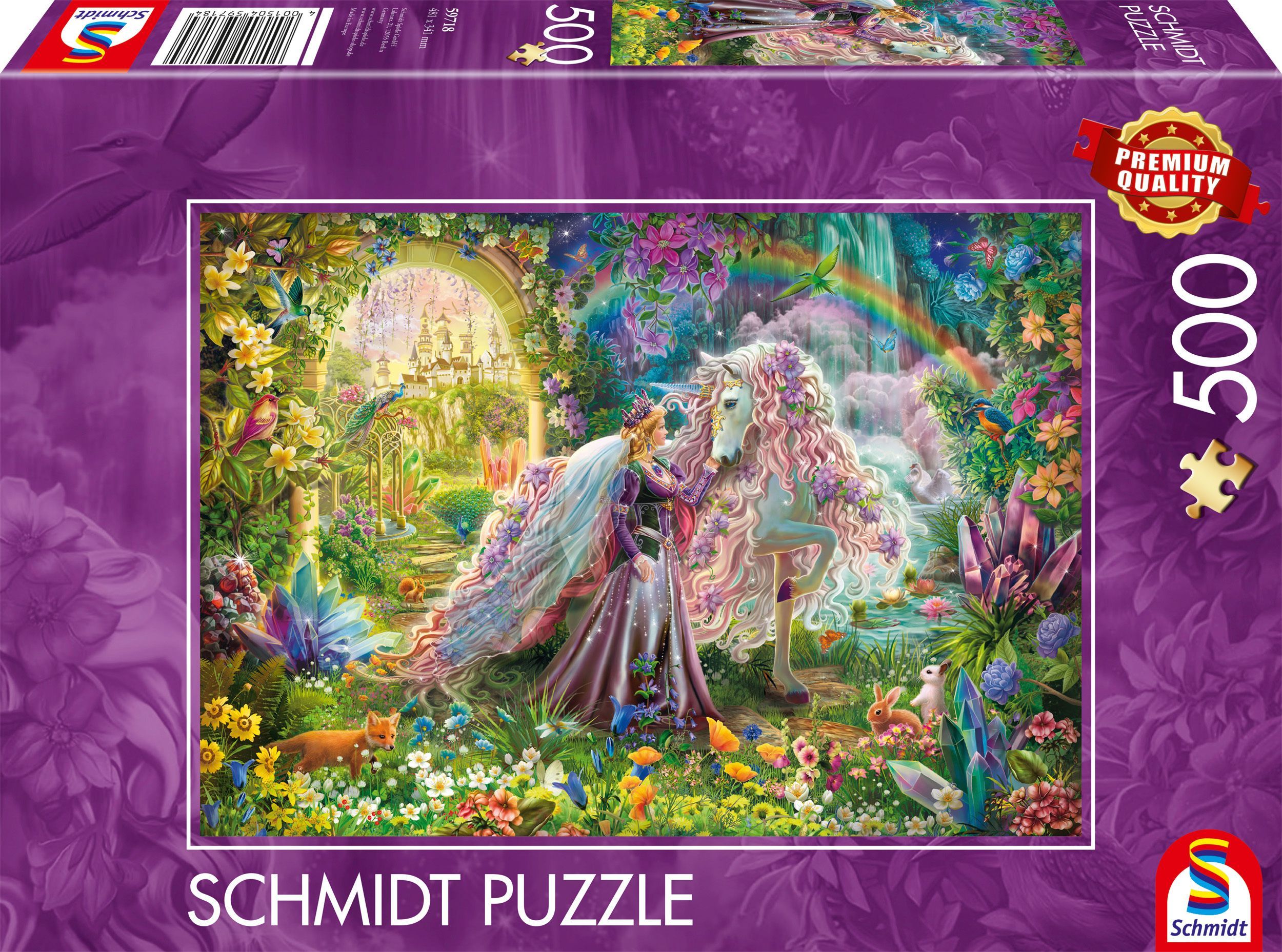 Puzzle 500 pièces Schmidt Spiele 59718 Premium Qualité Image rectangulaire Fantasy Licorne Or Neuf - vue 7