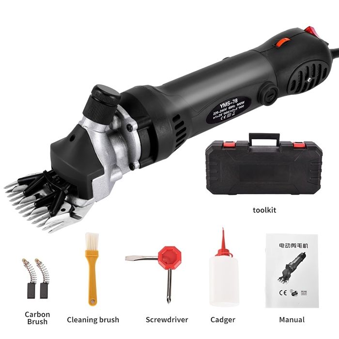 Comparer les prix de Tondeuse pour animal - Cisaille à Laine Électrique - 900W - 76mm - 6 Vitesses Réglables - Mouton- 28000r/min-noir
