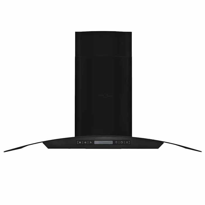 “Winter SaleTOP Hotte aspirante Noir - Hotte murale Acier inoxydable 756 m³/h 90cm Noir PRO33632
