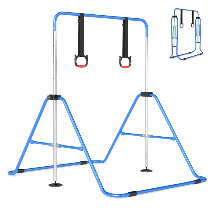 Barre De Gymnastique COSTWAY – 12 Hauteurs (91-150 Cm), Pliable, Charge 100 Kg