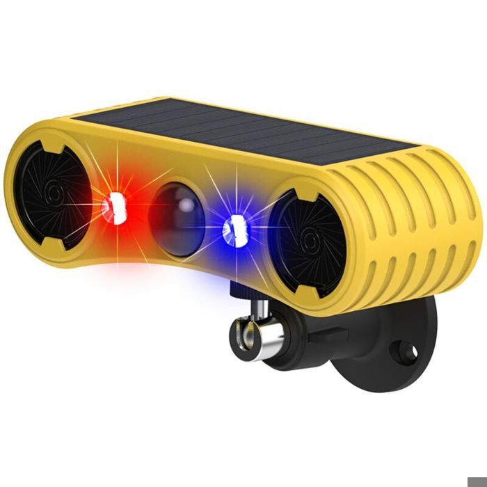 Alarme détecteur de mouvement solaire - PZCC - Modèle PZCC - 2 129 DB - 4 modes - Lumière rouge et bleue