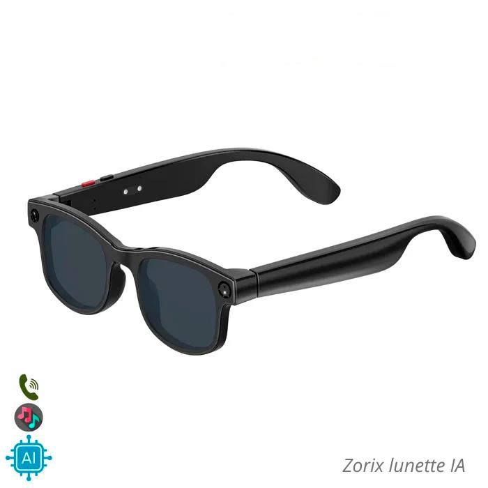 ZORIX Lunettes IA Photochromiques – Caméra HD Bluetooth Traduction Instantanée & Description Photo – Vision Jour/Nuit