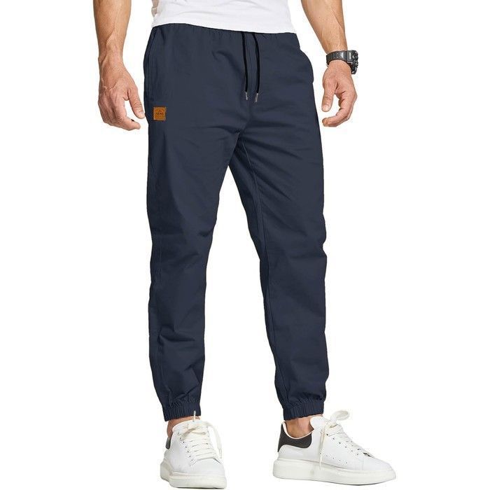 Pantalon dentraînement homme - JUSTSUN - Chino/Jogger - Coton stretch respirant - Taille élastique avec cordon - 4 poches