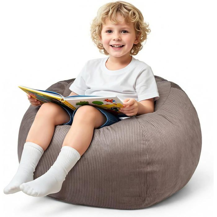 Housse de rangement pouf XXL peluche lapin - 200 L 60 x 60 cm polyester - enfant 3 ans