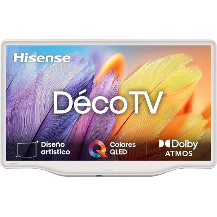 Smart TV QLED 32 Pouces (80 Cm) Full HD 2025 Téléviseur Connecté QLED WiFi Bluetooth Streaming HDR Mode Jeu Sans Cadre Noir