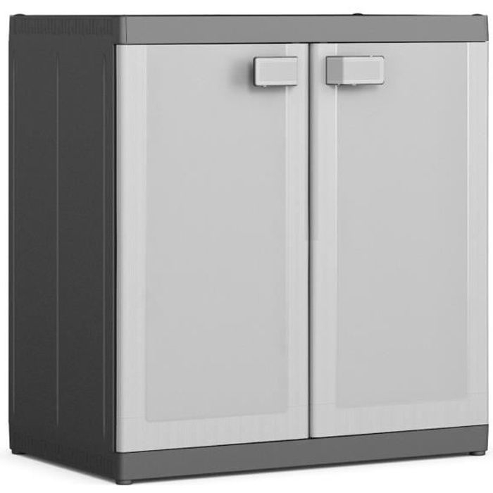 KETER ARMOIRE BASSE LOGICO XL, Noir / Gris, 89 x 54 x 93 cm