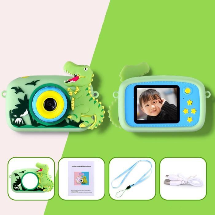 dinosaure A 16GB-Appareil photo numérique pour enfants, dinosaure, requin,  licorne, dessin animé, cadeau de n