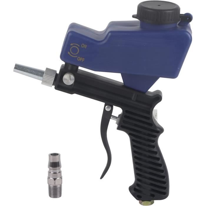 Couleur 1Pc Noir Pistolet de sablage Portable 90psi réglable, petite