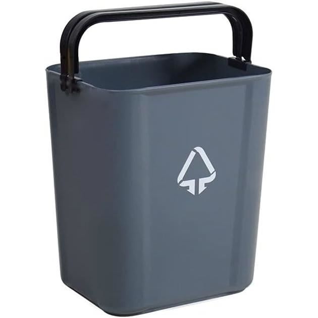 Poubelle D'extérieur Double Bac 230L - Imitation Bois - Polypropylène Résistant - Double Couvercle - Pour Jardin, Terrasse, Parc