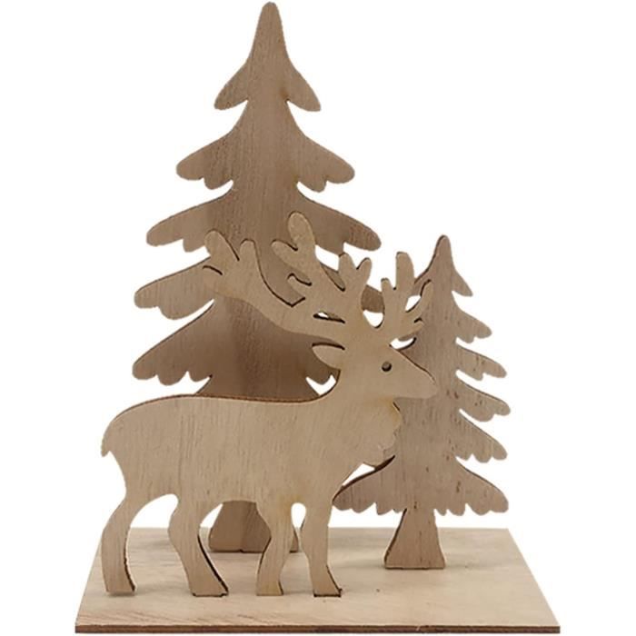 Décoration De Table De Noël En Bois À Faire SoiMême Avec Motif De