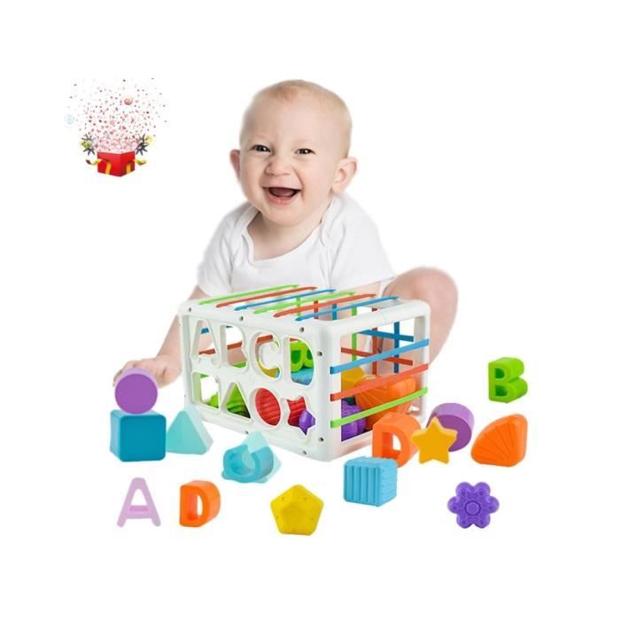 Jouet Bébé Trieur de Forme Sensorielle Montessori Cube Jouet Cadeau Jouet Bébé Trieur de Forme Sensorielle Montessori Cube Jouet Cadeau