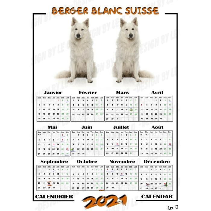 Calendrier Berger Blanc Suisse 2022