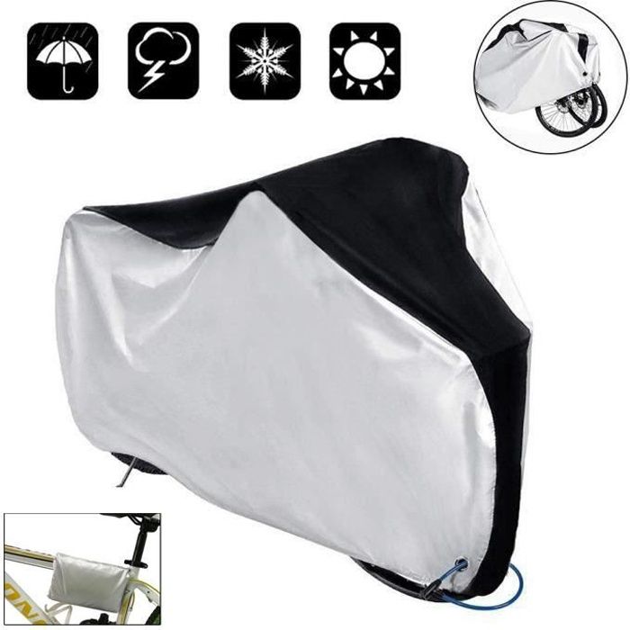 200x70x110CM Housse de Vélo Oxford Imperméable UV Couverture de Protection  Exterieur Vehicule Moto Bâche Housse d'Pluie