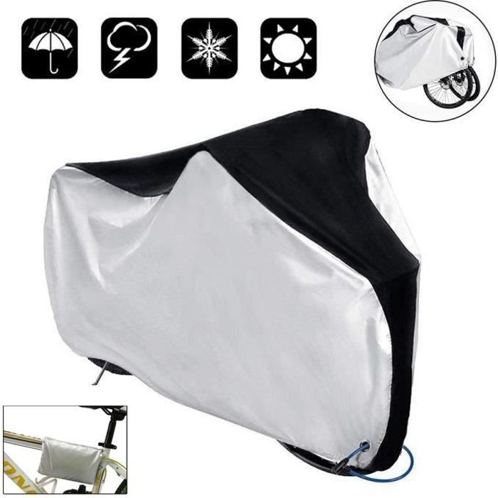 200x70x110CM Housse de Vélo Oxford Imperméable UV Couverture de Protection Exterieur Vehicule