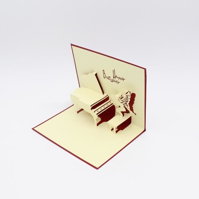 Correspondance,3D Pop UP joyeux anniversaire cartes d'invitation de