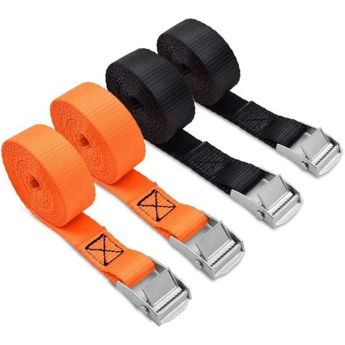 Lot De 10 Sangles D'Arrimage 5000 Kg 10m Avec Cliquet Ergo - Certifiées TÜV/GS - 50mm