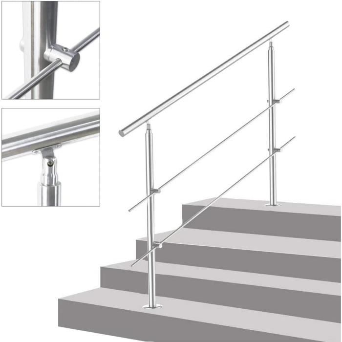 Main courante d'escalier, Main Courante pour Escalier PaNt Antidérapante  Rampe Escalier Intérieur Exterieur Galvanisé Poignée Rampe d'escalier Fer  Forgé Escalier Main Courante Pour Sécurité Balcon Cou : : Bricolage