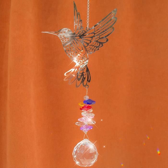 Pendentif en cristal colibri Suncatcher - Lustre suspendu - Prisme - Arc-en- ciel - Ornement pour fenêtre - Attrape-soleil - [73] - Cdiscount Maison