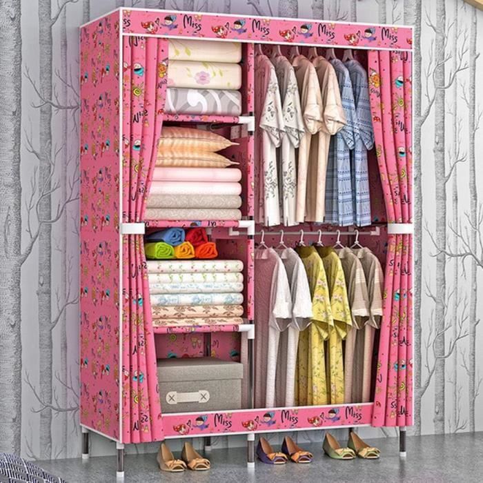 Armoire Simple Simple, Grande Armoire en Tissu, Le Tissu Oxford Est Facile À Nettoyer, Pratique