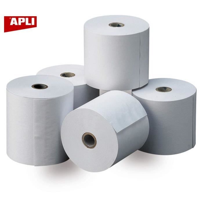 3 rouleaux de papier thermique - 80 mm x 8 m - Blanc