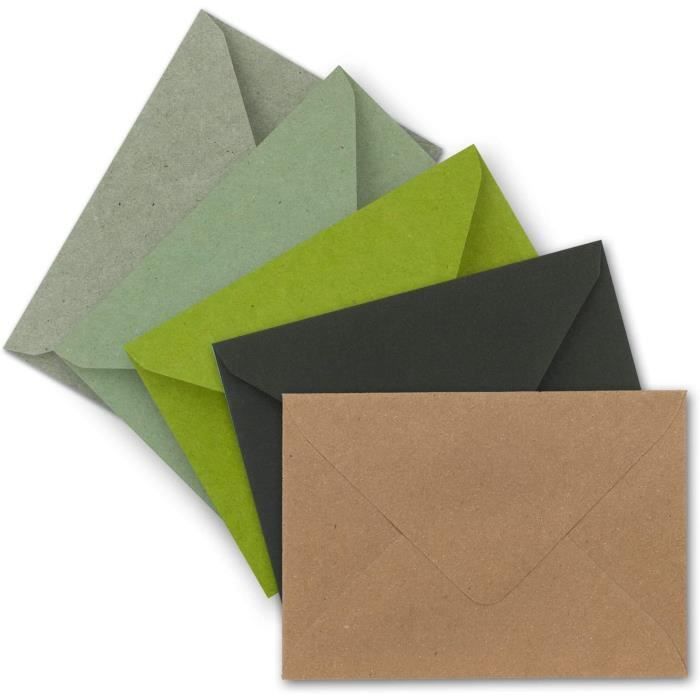 Lot De 100 Enveloppes Noires C6 (114x162 Mm) - Papier 120 G/m² - Fermeture Autocollante - Sans Fenêtre - Pour Envoi Postal Ou Packaging