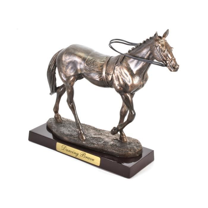 Statuette Cheval Secretariat En Résine Bronze - Collection Sport Of Kings 19cm