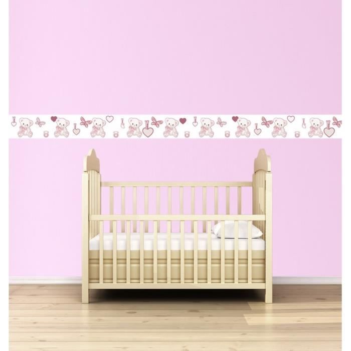 Frise Ourson Naissance Rose Achat Vente Stickers Soldes