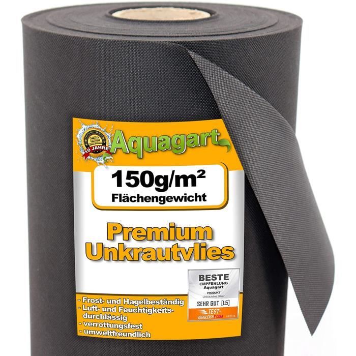 Toile De Paillage Anti Mauvaises Herbes 50m X 2m 100g/m² - Géotextile Perméable UV Stable