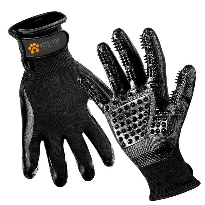 Gants Enleve-poils Pour Chat Et Chien - Double Face Douce - Réutilisables Et Lavables