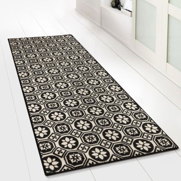 TAPIS DE COULOIR ANTIDÉRAPANT ROMBY Diamants Bleu Marine 67cm 67x580 Cm | Leroy Merlin
