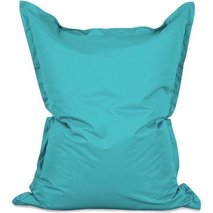 Pouf Géant XXL Vivezen - Fauteuil Intérieur Déhoussable 150x180 Cm - Beige - Neuf