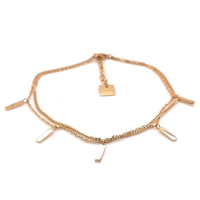 Chaine De Cheville Femme Zag Bijoux Chaine De Cheville Zag Barrettes Dorees Couleur De La Matiere Jaune Achat Vente Chaine De Cheville Chaine De Cheville Zag Barrett