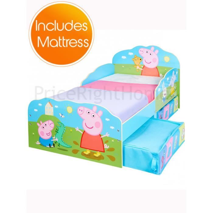 Matelas en Mousse Lit Peppa Pig Toddler Avec Rangement