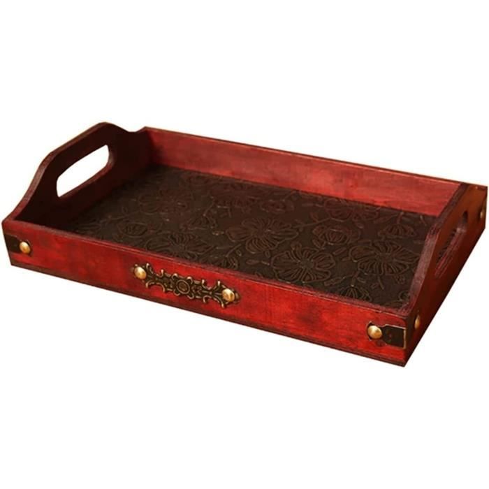 Plateau De Service En Bois Rectangulaire 32x21 Cm - Présentation Fruits, Desserts, Snacks, Décoration - 3