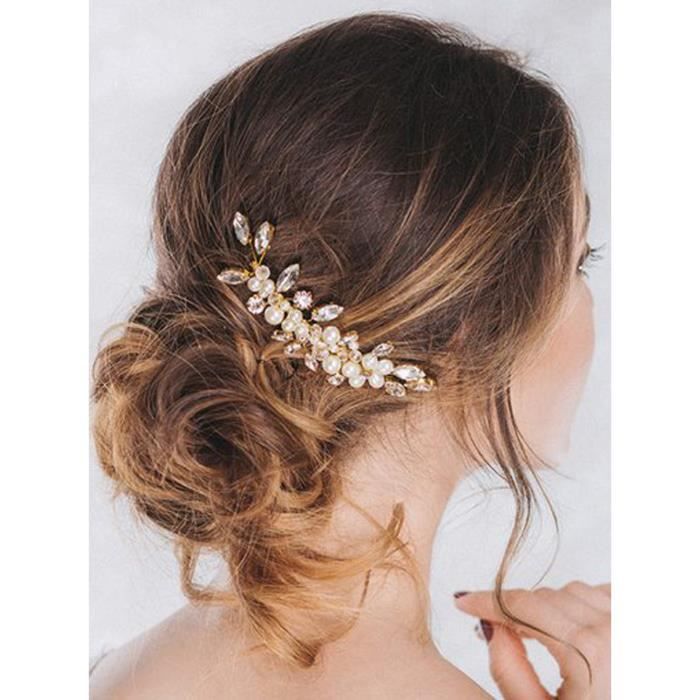 Deniferymakeup Femme Mariee Peigne A Cheveux Mariage Strass Peigne