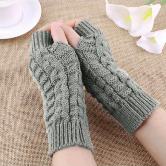 Gants Sans Doigts En Laine D’alpaga – Mitaines Tricotées Chaudes, Extensibles, Pour Homme Et Femme – Parfaits Pour Conduire, écrire, Vélo En Hiver