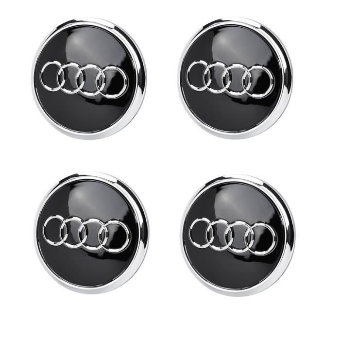 x4 centres de roue Noir 60mm emblème Audi cache moyeu neuf 