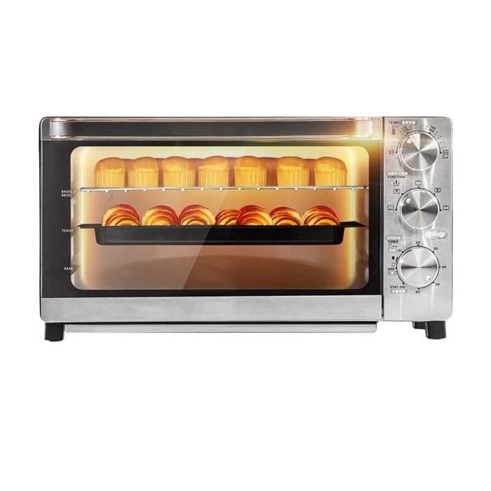 Four Electrique Miniature De 17 Litres Avec Controle De Temperature De Precision 100 250 C Et Minuterie De 0 A 60 Minutes Four En Ac Achat Vente Four Cdiscount