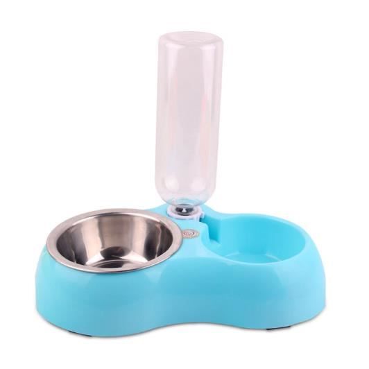 2 En 1 Distributeur De Nourriture Croquette Et D Eau Bol Gamelle Pour Chat Chien Bleu Cdiscount