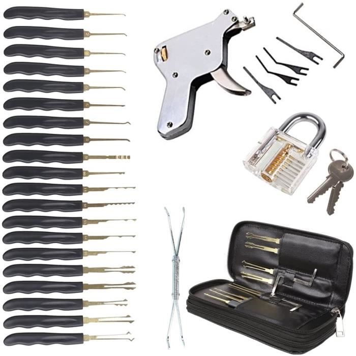 Kit de crochetage 32 pièces pour crochetage de serrure Cdiscount Bricolage