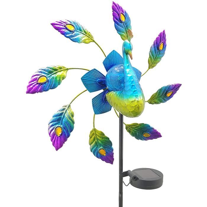LIOYUHGTFY Moulin à Vent Spinner à Vent Lumière LED Multicolore à énergie Solaire pour Moulin à Vent cinétique à énergie Solaire pour Jardin d'arrière-Cour de Patio 915
