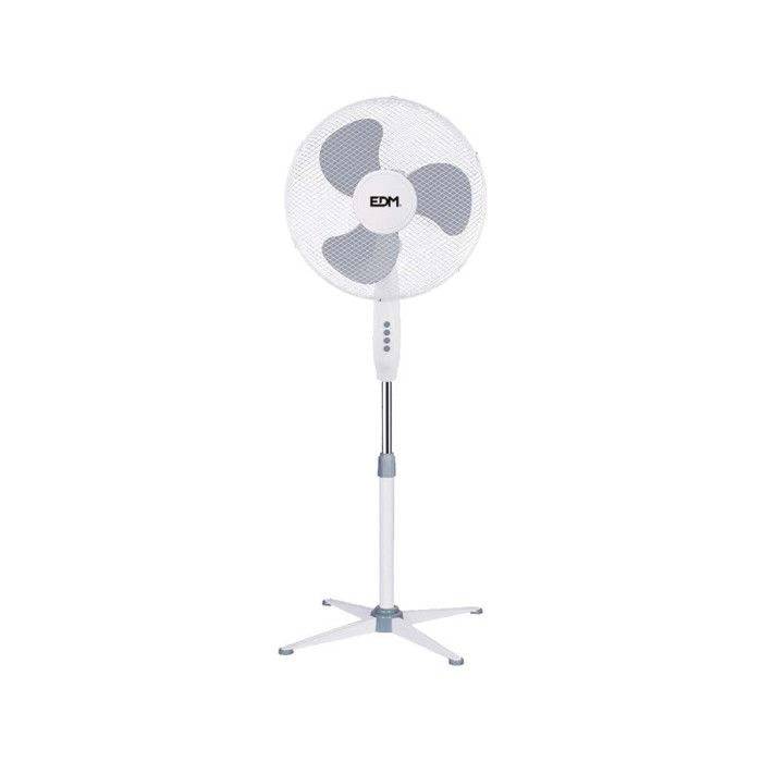 Ventilateur sur pied EDM 45W - 40cm - Blanc 33500 - Edm