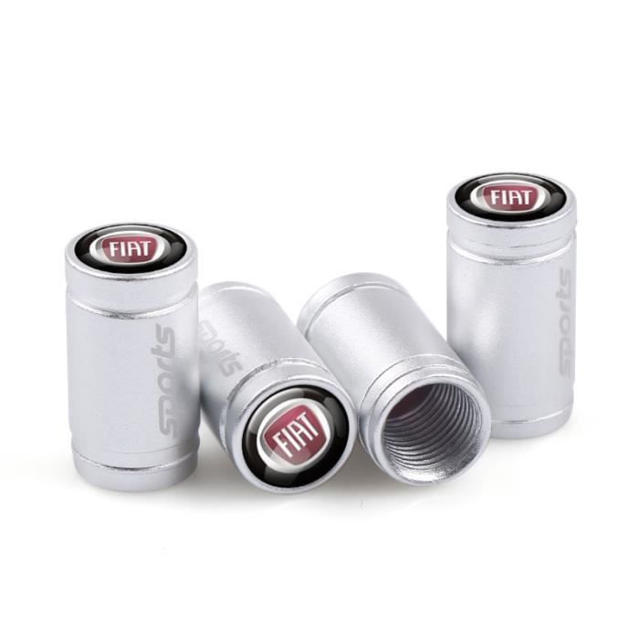 GIGIIS 8 Pièces Bouchons De Valve Pneu Voiture Laito Argent/Noir - Anti-vol, Anti-fuite Avec Marqueur HL VR